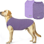 KYEESE 2Pack Dog Shirt, Soft Striped Dogs T Shirts, Lightweight Pet Tank Top, Sleeveless Dog Shirt for Medium Dogs, Stretchy Comfortable Pet Vest, Purple, 2XL