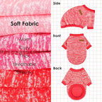3 Pack Dog Sweaters for Small Dogs Girl Boy Winter Fleece Clothes Warm Soft Dog Sweatshirt Outfit for Dogs Cats Pet Apparel (Rose+Red+Pink, X-Small)