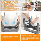 Elevated Bowls, 4 Height Adjustable Raised Stand With 2 Thick 50oz Stainless Steel Food Bowls, Non-Slip Feeder for Large Medium Dogs, Adjusts to 3.7", 9.2", 10.75", 12.36" Grey
