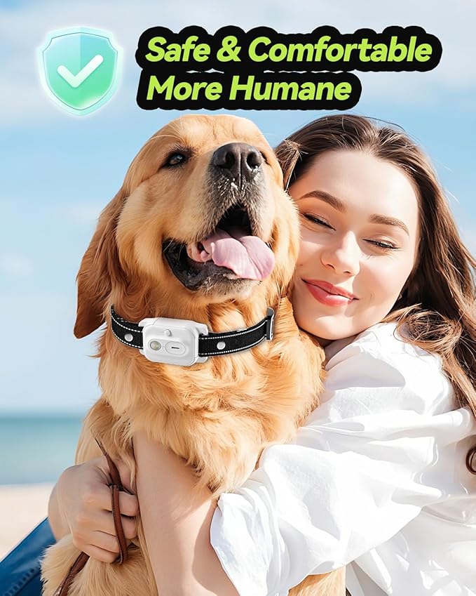 Dog Shock Collar, Dog Training Collar with Remote Control 3300FT Range, Electric Collar with Smart Light, Rechargeable Waterproof E Collar with for Small Medium Large Dogs(2pc-BB)