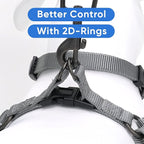 Pawtitas Solid Step-in Dog Harness – Adjustable No-Pull Vest for Puppies to Seniors, Safe & Comfortable XS Grey