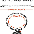 Herm Sprenger Black Stainless Steel Dog Training Collar with Toggle and Round Links Dog Chain for Small Medium Large Dogs Made in Germany (16in (Neck Size up to 14in))