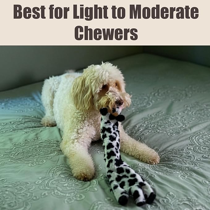 SPOT Skinneeez Crinklers Cow 23-Inch Stuffing-Free Squeaky Dog Toy – Interactive Plush Toy for Medium & Large Dogs – Mess Free Play for Light & Moderate Chewers