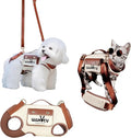 Dog Lift Harness Dog Carrier VES Harness Adjustable Leash with Small Puppy Treat Bag,Fits Most Cars,S，4-8 LBS