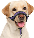 BARKLESS Soft Dog Head Collar, Patented Padded No Pull Head Halter, Training Nose Leash with Safety Link for Medium Large Dogs, Adjustable Muzzle Leash, Easy Control for Walking (L, Purple)