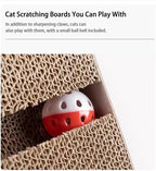 Cat Scratcher Board for Wall and Couch, 22.44 x 14.56 x 11.41 Inch Corrugated Paper, Vertical Cat Scratching Post, Durable Scratch Pad for Claw Sharpening, Non-Shedding for Indoor Cats