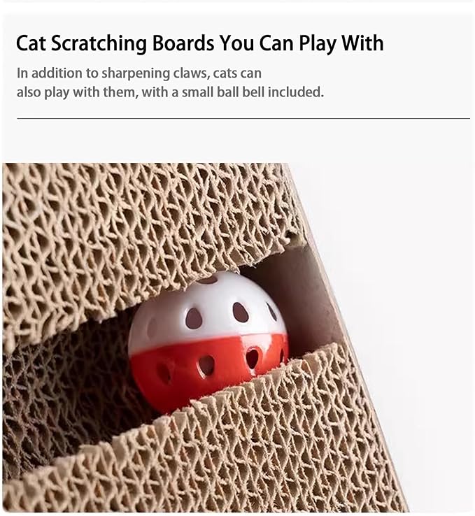 Cat Scratcher Board for Wall and Couch, 22.44 x 14.56 x 11.41 Inch Corrugated Paper, Vertical Cat Scratching Post, Durable Scratch Pad for Claw Sharpening, Non-Shedding for Indoor Cats