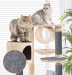Trimmable Cat Scratching Mat, 78.7""x15.8"" Self-Adhesive Cat Scratching Post Pad, Cat Tree Shelves Cover Replacement, DIY Versatile Protector for Steps, Couch and Furniture, Large, Gray