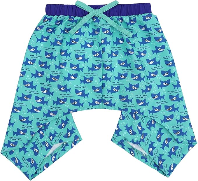 HDE Dog Swim Trunks Hawaiian Board Shorts Beach Pool Swimsuit for XS to XXL Dogs Sharks - XL