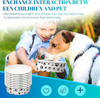 30 Pieces Disposable Dog Bowls 16 oz Small Pet Feeding with Printed Pattern Dishes for Small Pet Paper Food Travel Bowls for Feeding Dogs and Cats Puppies Dry Wet Food Water