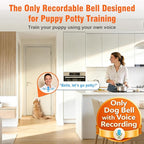 ChunHee Recordable Bells for Dog Training to Go Outside - Dog Door Bell with 5 Adjustable Volume | Bell for Dogs to Ring to Go Potty | Teach Puppies to Signal to Go Outside & Potty