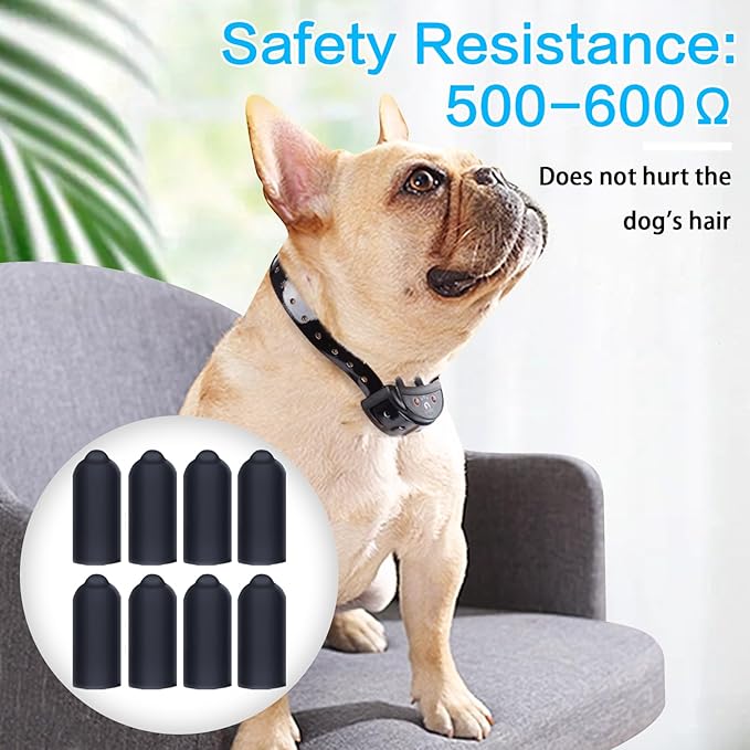 Column Rubber Sleeve for Prong Collar, 24 Pieces Shock Collar Rubber Tips Dog Training Collar Replacement Parts for Dog Shock Collar Prongs or Anti Bark Collars (16 mm)