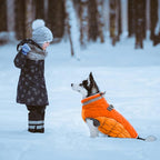 Lelepet Dog Coat Warm Dog Winter Coat Waterproof Dogs Jacket with Harness Built in Reflective Pet Fleece Vest Zip-Up Cold Weather Coats for Small Dogs Turtleneck & Windproof Yorkie Blaze Orange S