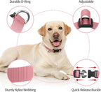 Modern Stylish Ecollar Replacement Strap, Nylon 3/4" Replacement Collar for Shock Collar with Quick Release Buckle, Soft Shock Collar Replacement Strap for Small Medium Large Dogs (Pink & Yellow)