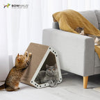 House Cat Scratcher Lounger, Reversible Scratcher, Durable & Long-Lasting, Cat Cardboard Scratcher, Large Cat Scratching Pad, Scratching Board, Scratch Pad for Indoor Cats, Brown