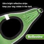 YIMEIS Dog Harness and Leash Set, No Pull Soft Mesh Pet Harness, Reflective Adjustable Puppy Vest for Small Medium Large Dogs, Cats (Grass Green, Medium (Pack of 1)