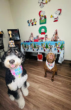 10PCS Dog Bandanas Happy New Year for Large Breed Dog XL XXL Kerchief Triangle Bibs Head Scarves for Boys and Girls Grooming Costume