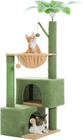 45-Inch Green Cat Tree with 2 Condos for Indoor Cats,Cat Tower with Scratching Posts for Small Cats,Cactus Cat Tree Tower with Hammock and Cat Toys