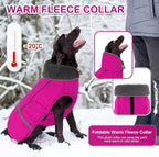 Doglay Dog Coat, Waterproof Dog Jacket Pet Winter Coat for Cold Weather with Thicken Furry Collar, Reflective Puppy Winter Jacket Warm Fleece Lining for Small Medium Large Pets