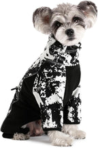 Fleece Dog Coat for Small Medium Dog,Pullover Pajamas Jumpsuit Bodysuit Puppy Coats with Legs, Pet Windproof Warm Cold Weather Jacket Full Body Vest Cozy Snowsuit Outfit Clothes (White, L)