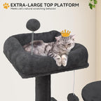 YITAHOME 190.5 cm Tall Heavy Duty Cat Trees for Large Cats, Sturdy 75inch Maine Coon Cat Tower for Indoor Cats Large Adult with Scratching Post, Hammock, Cat Condo for Adult Cats Kittens, Dark Gray