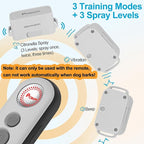Citronella Dog Training Collar with Remote【Can't Work Automatically】,3 Modes & 3 Spray Levels, Spray/Vibration/Beep, Humane Citronella Dog Collar,1000ft Range No Shock Rechargeable Spray Dog Collar