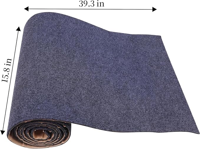 Cat Scratch Furniture Protector Couch Protector from cat Claws Self-Adhesive Carpet remnants Scratching Mat Trimmable DIY Climbing Covering Posts (Grey, 15.8" x 39.3")