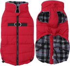 Geyecete Dog Winter Warm Coat Dogs Winter Jacket Windproof Snowproof,Pet Outdoor Jackets Dog Jacket for Small Medium Large Dogs-Red-M