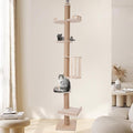 Floor-to-Ceiling Cat Tree,Cat Tower with Adjustable Height (100.4-104.3''),Tall Climbing Tree with Wooden Cages,Activity Tree Indoor/Outdoor Cat Scratching Post Activity Center (5 Tier)