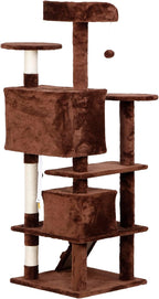 Nova Microdermabrasion 54 in Cat Tree Tower for Indoor Cats Multi-Level Cat Condo Cat Bed Furniture with Scratching Post Kittens Activity Center