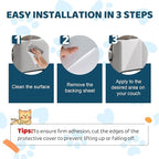 Cat Scratch Furniture Protector, Cat Scratching Mat, Trimmable Self-Adhesive Cats Claws Scratch Pads, DIY Carpet Mat Replacement for Cats Tree, Cats Wall Shelves (Transparent, 17x11.8in-10pcs)