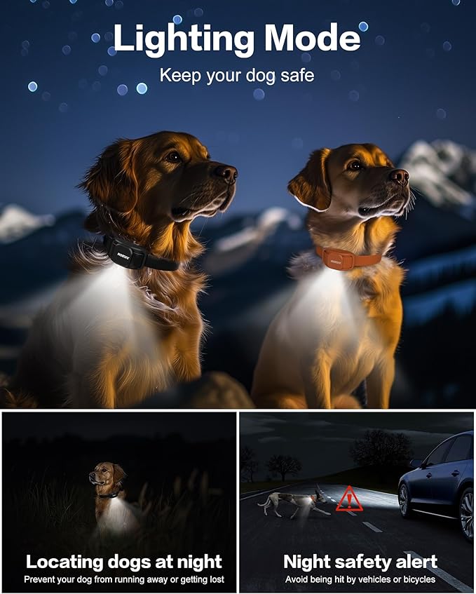 Jugbow Dog Shock Collar 2 Dogs - 4200FT Dog Training Collars with Remote for Large Medium Dogs, LED Light IPX8-Waterproof Rechargeable E-Collar with Beep (1-3), Vibration(1-3), Shock(0-16