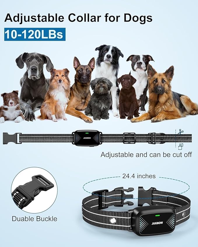 Jugbow Dog Shock Collar - 4000FT Dog Training Collar with Remote for Large Medium Small Dogs 10-120lbs, IPX7 Waterproof E-Collar with 4 Training Modes, Rechargeable e-Collars with Security Lock