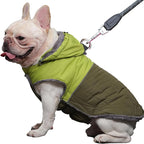 Detachable Hooded Dog Coat with Harness for Medium Dogs,Super Warm Fleece Puppy Jacket for Cold Winter Doggie Coats,Green XL