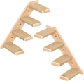 2PCS Wall Cat Tree Shelves, Reversible 4-Step Cat Ladders with Sisal Rope, Mountable Left & Right for Climbing and Scratching