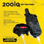 Dogtra 200iQ Remote Training E Collar – 100 Levels, Tone, Vibration, 1/2 Mile Range – Compact, Waterproof, One-Handed Control for Dogs 10 lbs+ – Lightweight Design for Daily Training – Black Leopard