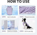 Dog Shirt, Cooling Vest Lightweight Breathable, Dog T-Shirts All-Season UV Protection Pet Clothes Quick Dry Soft Stretchy Pet Shirt Vest for Small Medium Large Dogs (Lilac Ether 1PC, Large)