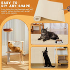 2pack Cat Scratch Couch Furniture and Wall Protector | Adhesive Cat Scratch Pad for Covering Cat Tower, DIY Climbing Cat Scratcher Couch Protector from Cat Claws Scratching (Off-White)