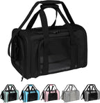 Top tasta Dog Cat Carrier Pet Carriers for Small Medium Large Cats Dogs Carrier Soft Sided Small Puppy Dog Carrier Portable Foldable Airline Approved Dog Cat Travel Carrier Black Medium