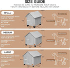 Insulated Dog House Outdoor with Warm Mat and Elevated Feet,Weatherproof Puppy House Dog Bed for Small Dog and Cat,Max Pets Size 15.7 X 11.4 Inches