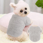 2 Pieces Dog Sweater for Small Dogs Winter Warm Puppy Sweater Fleece Cute Dog Clothes for Dogs Like Chihuahua Yorkie Thick Pet Clothing (Light Grey, Blue, Medium)