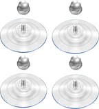 4 Pack Cat Window Perch Suction Cups, Strong Adhesive Replacement PVC Suction Cups with Screws for Foldable & Cordless Cat Window Hammock Seat, Holds Up to 40 lbs