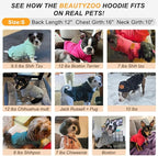 BEAUTYZOO Dog Hoodie for Small Medium Large Dogs, Winter Fall Warm Dog Clothes for Puppy S M Sized Dogs Girl Boy, Dog Sweater Shirt Hoodies with Pocket Bulldog Pitbull Cat Clothing Coat