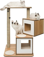 Vesper Cat Tree, Double, Walnut, 52048