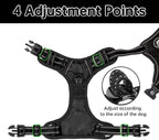 NESTROAD No Pull Dog Harness,Adjustable Oxford Dog Vest Harness with Leash,Reflective No-Choke Pet Harness with Easy Control Soft Handle for Small Medium Dogs(Medium,Black)