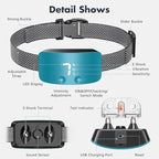 NBJU Bark Collar for Dogs,Rechargeable Anti Barking Training Collar with 7 Adjustable Sensitivity and Intensity Beep Vibration for Small Medium Large Dogs (Teal Blue)