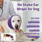 Nanaki Dog Hood Calming Ear Wrap - Quiet Headband Head Cover Snood Fireworks Muffs - Grooming and Force Drying Pet Ear Protector for Anxiety Relief and Noise