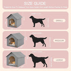 Indoor Dog House for Medium Dogs with Soft Cushion - Semi-Enclosed Warm Cave Bed for Pets Up to 20.8" Long