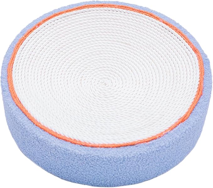 Cat Scratcher Bed Lounge Round Anti Slip Bottom 40cm Mat Cat Scratch Pad for Indoor Cats to Play, Rest, Grind Kitten Training, Blueberry