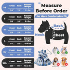 PETCARE Cute Dog Dress Clothes for Small Dogs Cats Girl Female Blue Plaid Bow Tie Dog Harness Dresses Leash Set with Pearls Bow Accessories Birthday Puppy Dress Shih Tzu Yorkies Chihuahua Outfits
